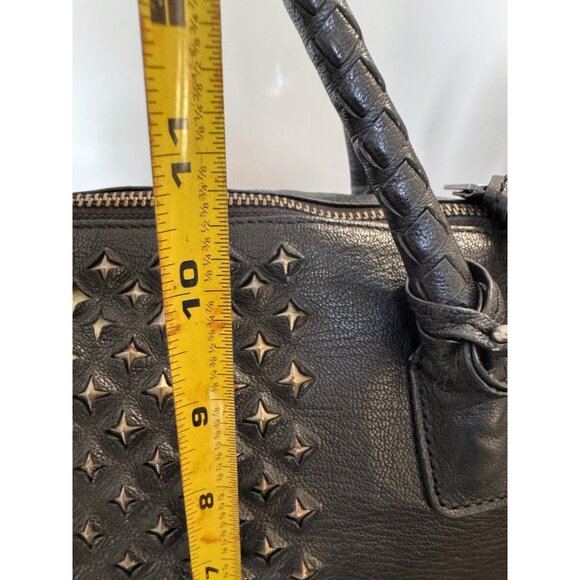 Frye Black Jesse Studded Leather Satchel Style Handbag EUC Clean $568 - Picture 10 of 16